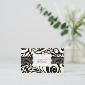 PixDezines Bellisimo Damask/DIY achtergrondkleur Visitekaartje (Staand voorkant)