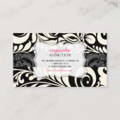 PixDezines Bellisimo Damask/DIY achtergrondkleur Visitekaartje (Achterkant)