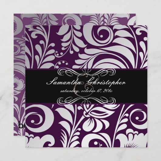 PixDezines Bellissimo Damask, Custom Color! Kaart (Voorkant / Achterkant)