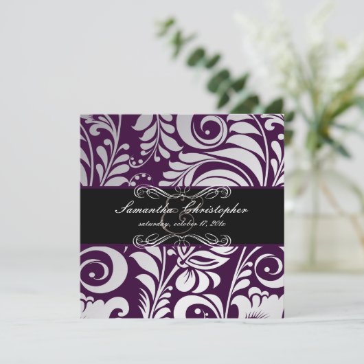 PixDezines Bellissimo Damask, Custom Color! Kaart (Staand voorkant)