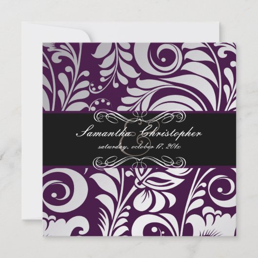 PixDezines Bellissimo Damask, Custom Color! Kaart (Voorkant)
