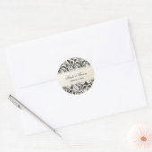PixDezines Bellissimo Damask/doe-het-zelf kleur Ronde Sticker (Envelop)
