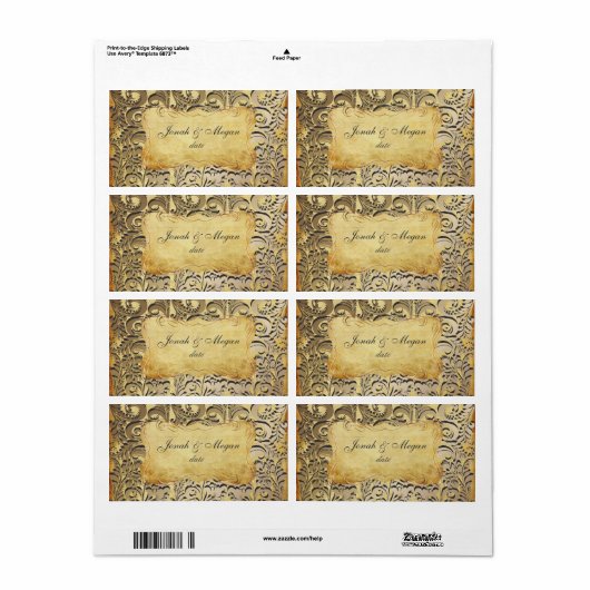 PixDezines  bellissimo damask Etiket (Full Sheet)