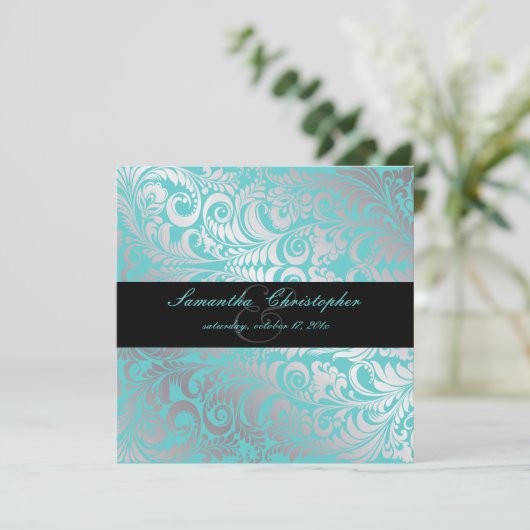 PixDezines Bellissimo Damask Kaart (Staand voorkant)