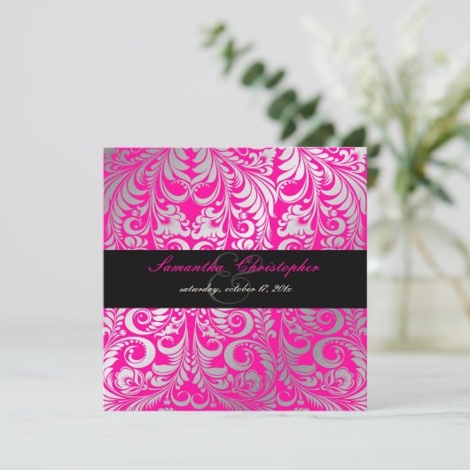PixDezines Bellissimo  Damask Kaart (Staand voorkant)