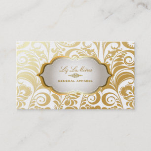 PixDezines bellissimo damask/metaal voorraad Visitekaartje