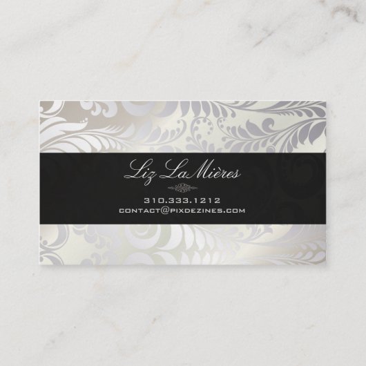 PixDezines Bellissimo  Damask Visitekaartje (Achterkant)