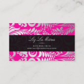 PixDezines Bellissimo Damask Visitekaartje (Achterkant)