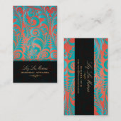 PixDezines Bellissimo Damask Visitekaartje (Voorkant / Achterkant)