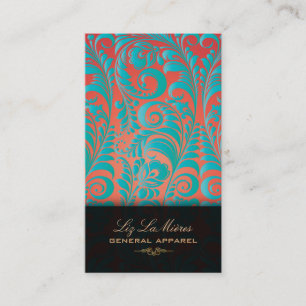 PixDezines Bellissimo Damask Visitekaartje
