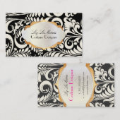 PixDezines  bellissimo damask Visitekaartje (Voorkant / Achterkant)