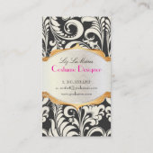 PixDezines  bellissimo damask Visitekaartje (Achterkant)
