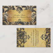 PixDezines Bellissimo damast/faux perkament Visitekaartje (Voorkant / Achterkant)