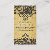 PixDezines Bellissimo damast/faux perkament Visitekaartje (Achterkant)