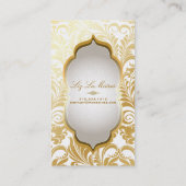 PixDezines bellissimo damast/metalen voorraad Visitekaartje (Achterkant)