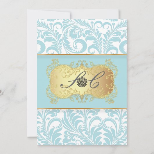 PixDezines Bellissimo Vintage Damask Kaart (Voorkant)