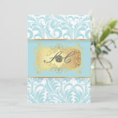 PixDezines Bellissimo Vintage Damask Kaart (Staand voorkant)