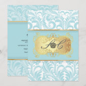 PixDezines Bellissimo Vintage Damask Kaart (Voorkant / Achterkant)