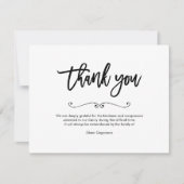 PixDezines Bereavement Dank je na de begrafenis Bedankkaart (Voorkant)