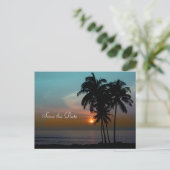 PixDezines bestemming bruiloft Save the Date Aankondigingskaart (Staand voorkant)