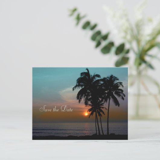 PixDezines bestemming bruiloft Save the Date Aankondigingskaart (Staand voorkant)