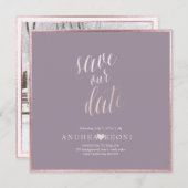 PixDezines BEWAAR DATUM|BLUSH PINK FUN SCRIPT Save The Date (Voorkant / Achterkant)