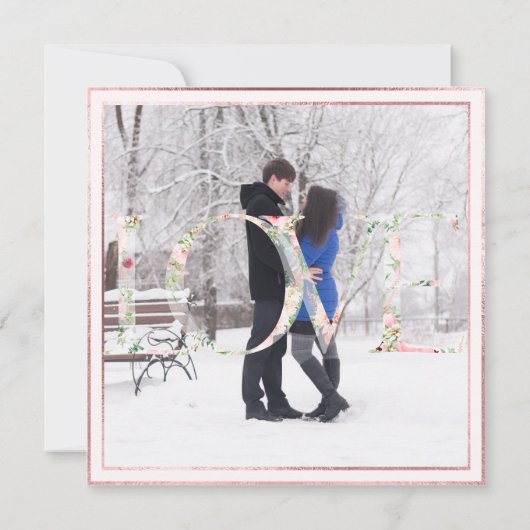 PixDezines BEWAAR DATUM|BLUSH PINK FUN SCRIPT Save The Date (Achterkant)