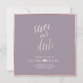 PixDezines BEWAAR DATUM|BLUSH PINK FUN SCRIPT Save The Date (Voorkant)