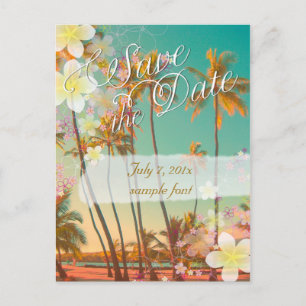 PixDezines/bewaar datum/hula dream/vintage hawaii Aankondigingskaart