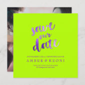 PixDezines Bewaar Datum/Violet Paarse/DIY Achtergr Save The Date (Voorkant / Achterkant)