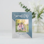 PixDezines Bewaar de datum/moderne doe-het-zelf kl Aankondigingskaart (Staand voorkant)