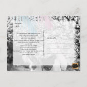 PixDezines Bewaar de datum/Palms/Platinum+Aqua Aankondigingskaart (Achterkant)