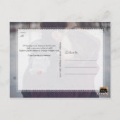 PixDezines Bewaar onze datum, Fun Script Font, Blu Briefkaart (Achterkant)