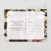 PixDezines Bewaar onze datum Kalligrafie Faux Gold Briefkaart (Achterkant)