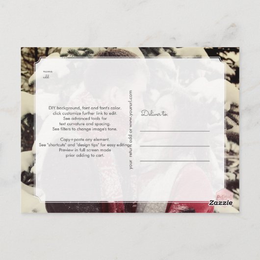 PixDezines Bewaar onze datum Kalligrafie Faux Gold Briefkaart (Achterkant)