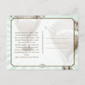 PixDezines/bewaardatum/ heteluchtballon Aankondigingskaart (Achterkant)