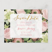 PixDezines bewaart de datum/ rozen Aankondigingskaart (Voorkant)