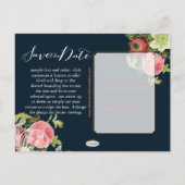PixDezines bewaart de datum/ rozen Aankondigingskaart (Achterkant)
