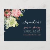 PixDezines bewaart de datum/ rozen Aankondigingskaart (Voorkant)