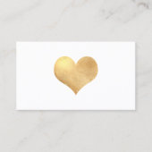 PixDezines Big Heart op Faux Gold/DIY-achtergrond Visitekaartje (Voorkant)