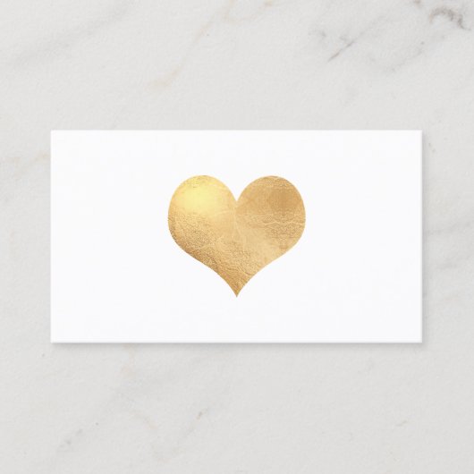 PixDezines Big Heart op Faux Gold/DIY-achtergrond Visitekaartje (Voorkant)