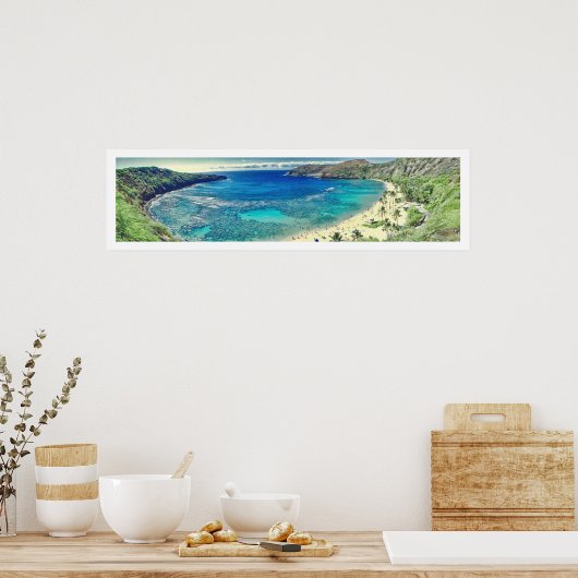 PixDezines bijna  hanaumabay, hawaii Poster (Keuken)