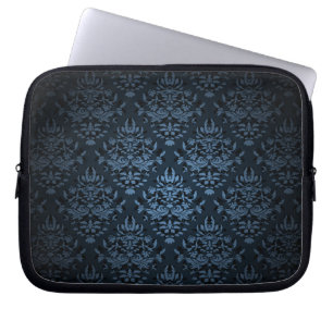 PixDezines Bijoux Damask, leistblauw Laptop Sleeve