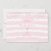 PixDezines Birth Announcement Baby shower Dankuwel Kaart (Achterkant)