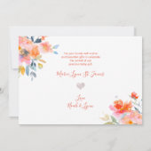 PixDezines Birth Announcement Baby shower Dankuwel Kaart (Achterkant)