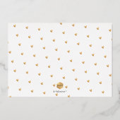 PixDezines Birth Announcement Gold Folie Uitnodiging (Achterkant)