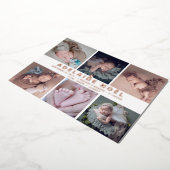 PixDezines Birth Announcement Roos Gold Folie Uitnodiging (Gedraaid)