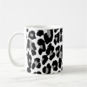 PixDezines black and white leopard print Koffiemok (Links)