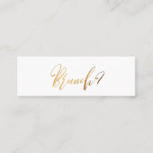 PixDezines Black+Faux Gold Brunch Datum Kaarten Mini Visitekaartje (Voorkant)