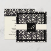 PixDezines Black Flora Damask/DIY background! Kaart (Voorkant / Achterkant)